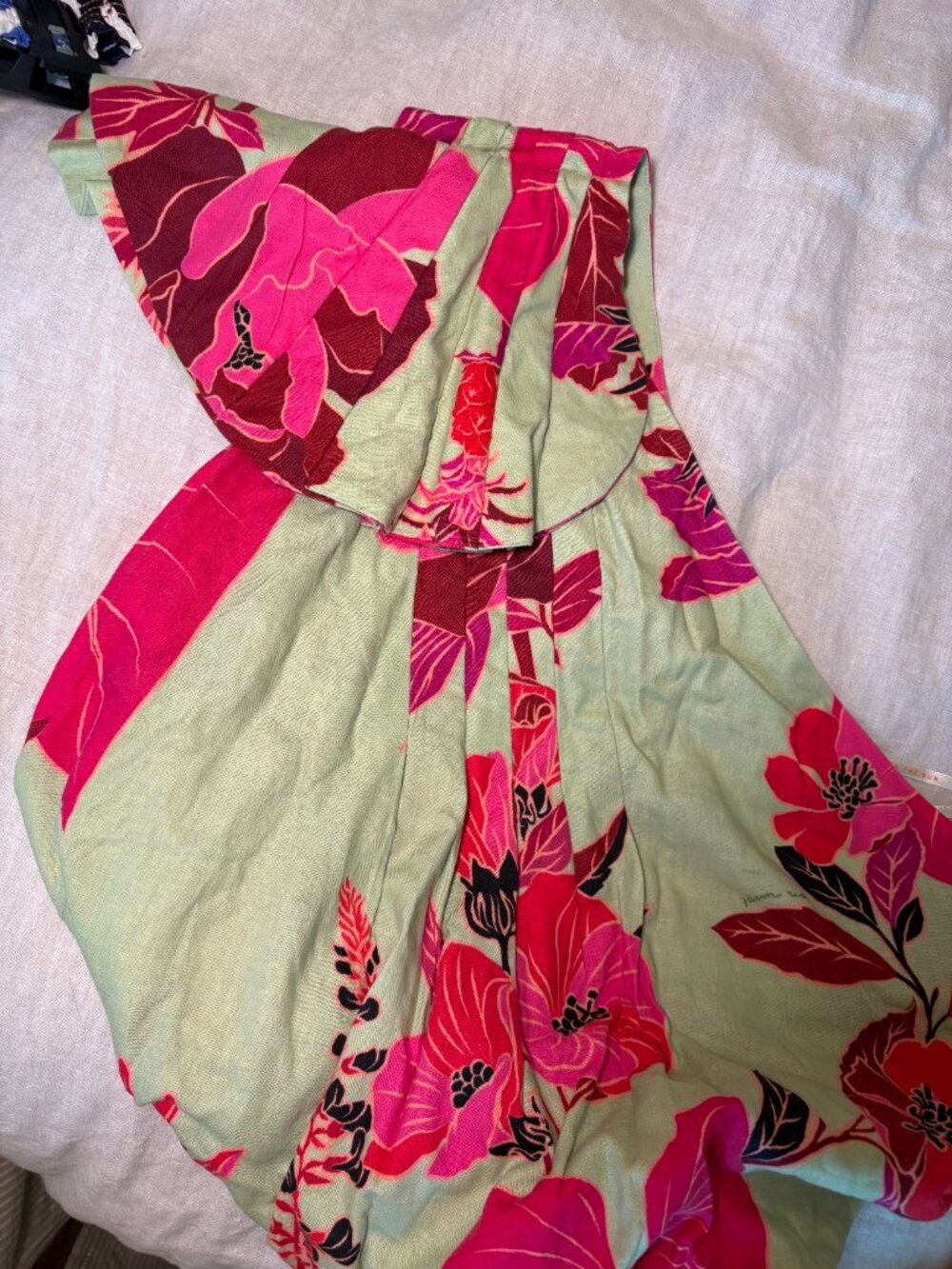 FARM Rio Fresh Garden Green One Should Maxi Dress Size L - Picture 2 of 4